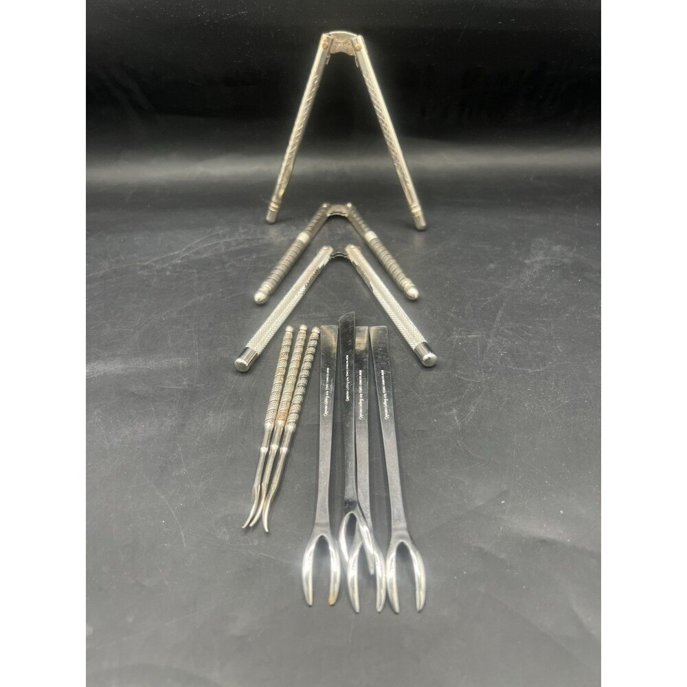 Vintage Towle Supreme Cutlery Seafood Forks Nut Crackers Picks Japan Lot 10